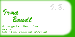 irma bandl business card